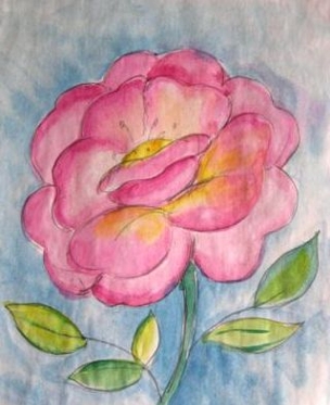Открытый урок «Детали рисунка (листья, цветок), эскиз. Батик». 2-й класс